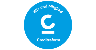 Wir sind mitglied der Creditreform